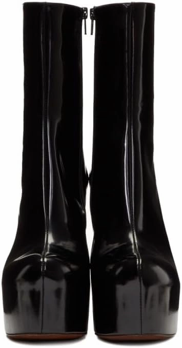 FSJ Women Gorgeous Platform Ankle Boots Closed Round Toe Chunky High Heel Pull On Shoes Size 4-15 US