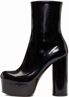 FSJ Women Gorgeous Platform Ankle Boots Closed Round Toe Chunky High Heel Pull On Shoes Size 4-15 US