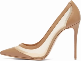 FSJ Women Sexy Mesh Stiletto High Heels Pumps Pointed Toe Slip On Dress Party Evening Office Shoes Size 4-15 US