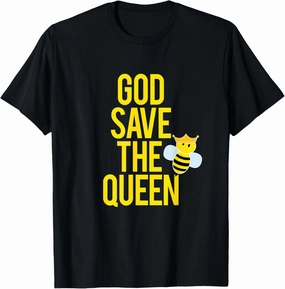 Funny Bee Lover Shirt God save the queen