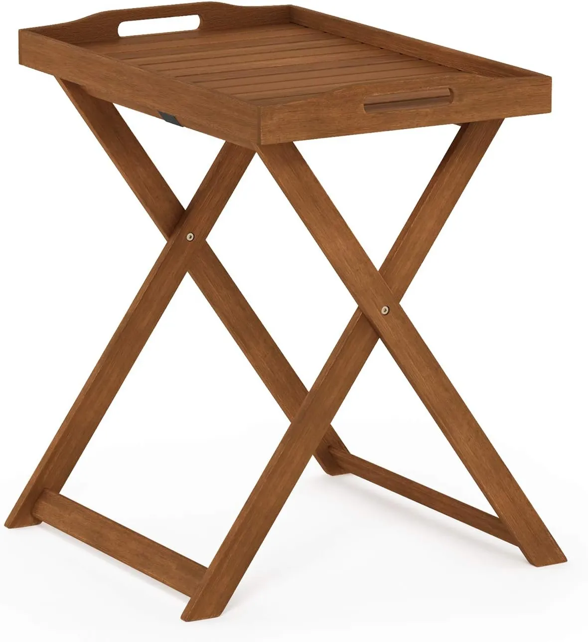 Furinno FG19557 Tioman Outdoor Hardwood Tray Table Large, Natural