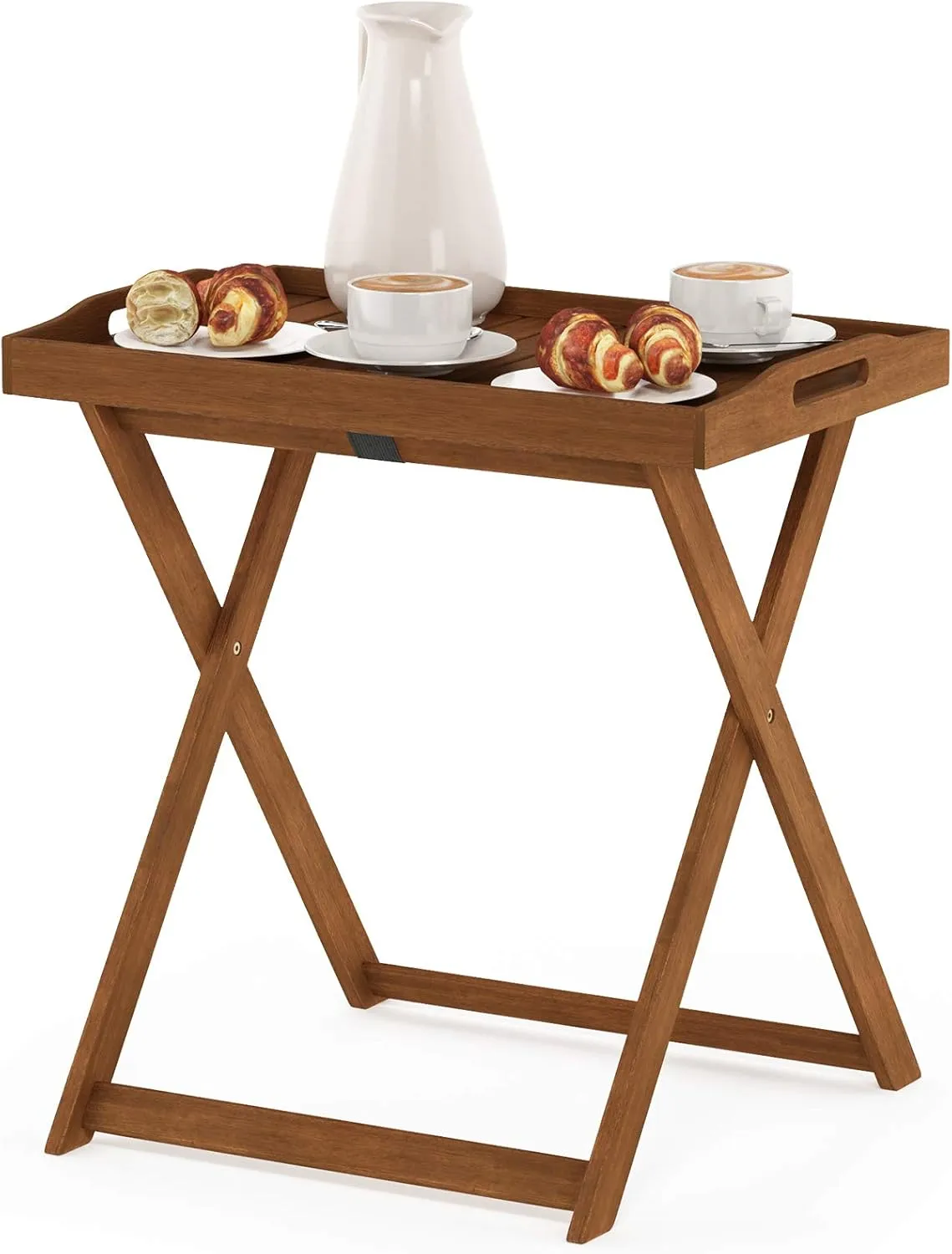 Furinno FG19557 Tioman Outdoor Hardwood Tray Table Large, Natural
