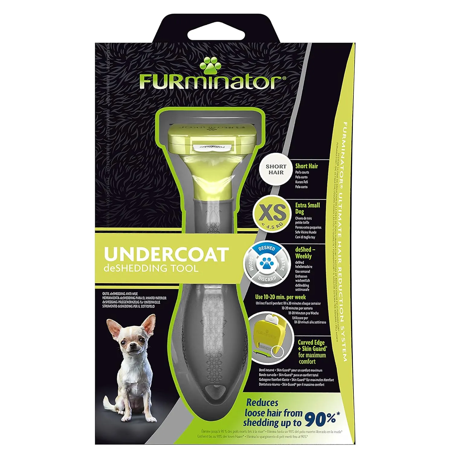 FURminator Undercoat deShedding Tool for Extra Small Short Hair Dogs Under 4.5 kg