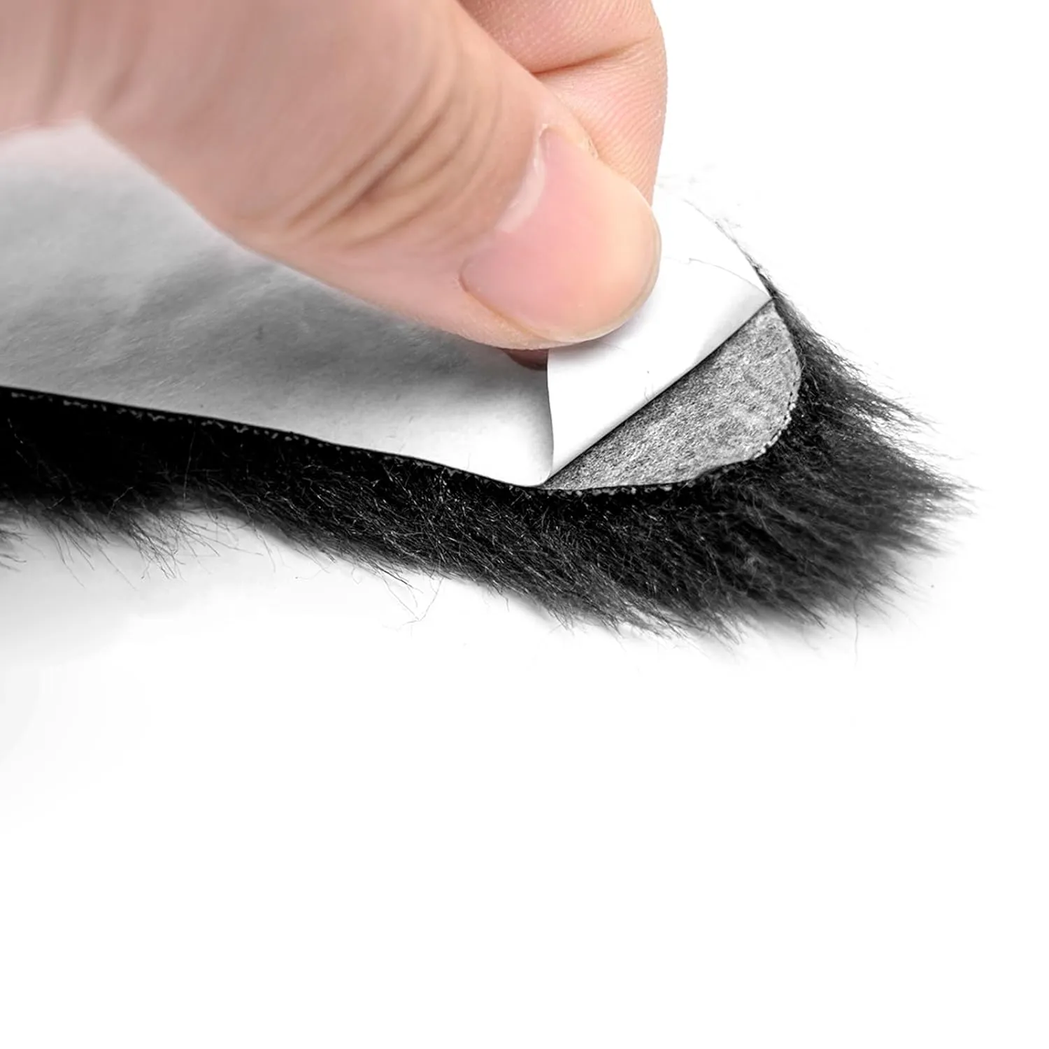 FVCENT Black Fake Mustache for Men Self Adhesive Novelty Facial Hair Cosplay Halloween Party Costume Accessories (Black)