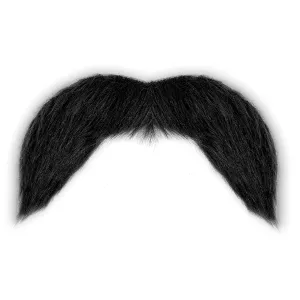FVCENT Black Fake Mustache for Men Self Adhesive Novelty Facial Hair Cosplay Halloween Party Costume Accessories (Black)
