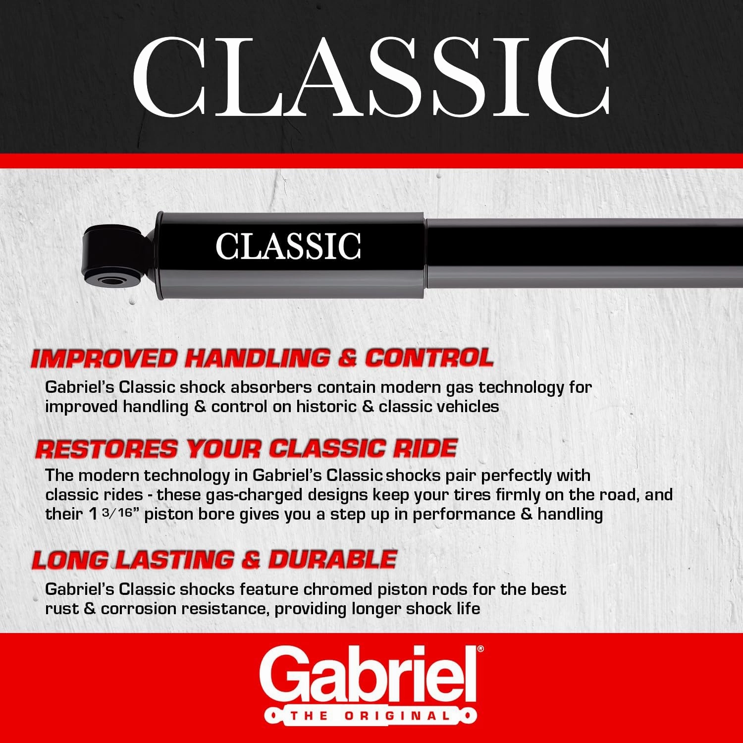 Gabriel 82005 Classic Front Shock Absorbers for 66-77 Volkswagen Beetle, 67-74 Volkswagen Karmann Ghia, 73-74 Volkswagen Thing (1 Pack)