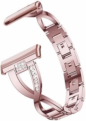 Galaxy Watch 5 40 mm 44mm Watchband, Stainless Steel Rhinestones Links Adjustable Fitness Strap Bands for Galaxy Watch 4 Classic 42mm 46mm/Watch 5 Pro 45mm
