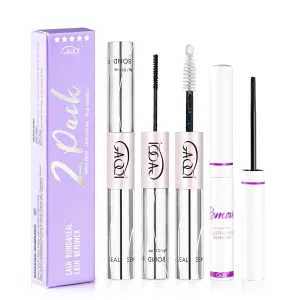 GAQQI Lash Cluster Glue & Lash Glue Remover, Lash Bond and Seal Waterproof, Long Lasting Eyelash Glue Strong Hold, Gentle Eyelash Remover for DIY Lashes(Glue Remover Set)