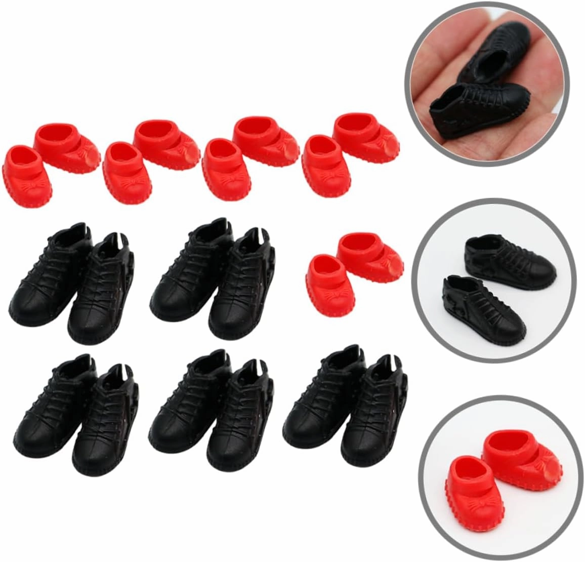 Garneck 3sets 10 Pairs Miniature Shoes Realistic Shoe Models for Dollhouses Chic Decor for Miniature Figurine Displays Micro Landscapes 10pairs*3