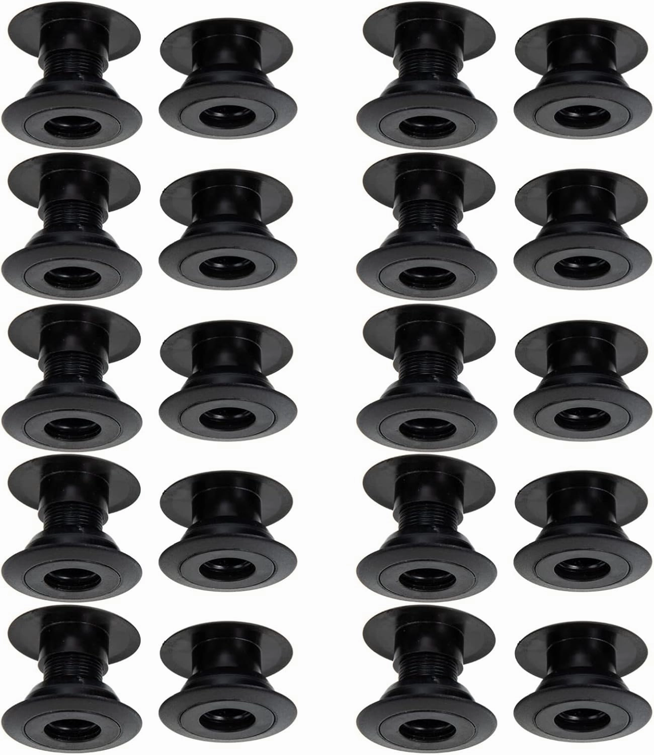 Gatuida 10 Pairs Table Foosball Bushings Table Football Bearing Rods Foosball Machine Bearings Foosball Replacement Parts for Foosball Tables Black 16mm