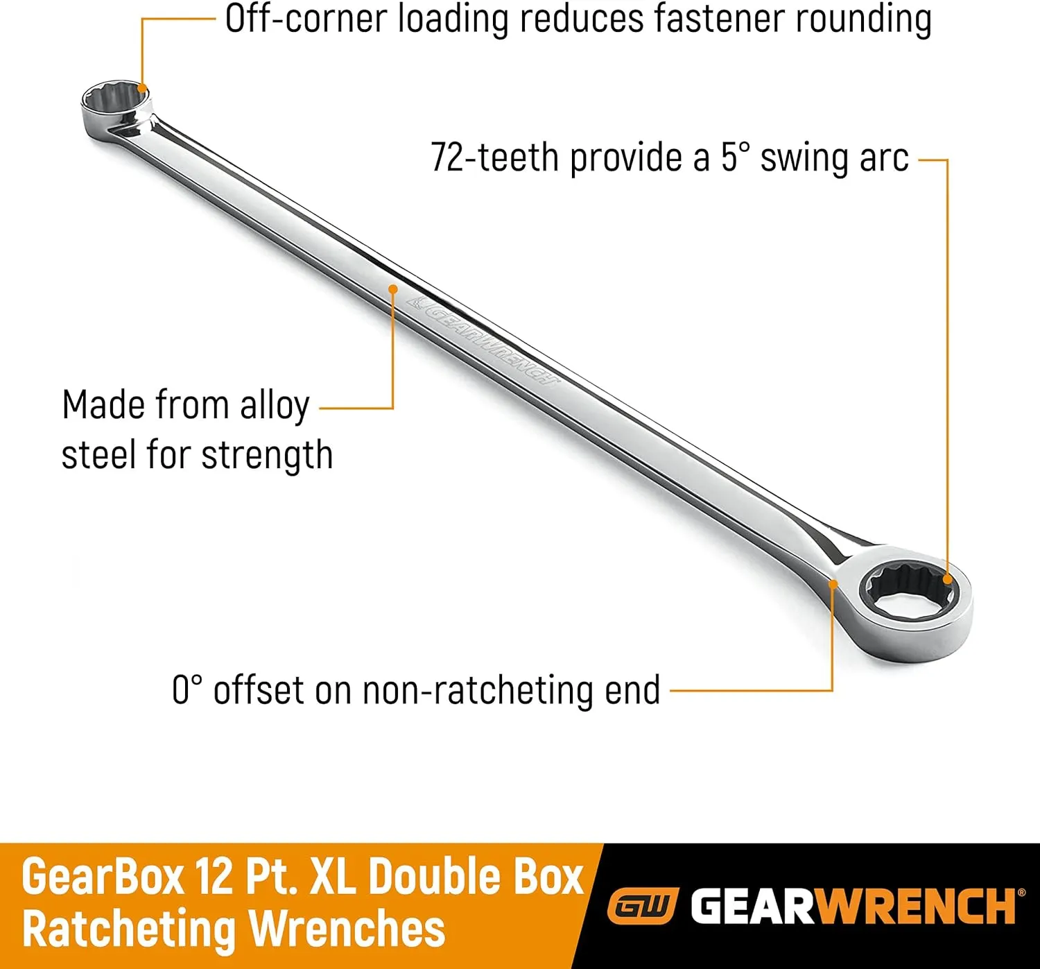 GEAWRENCH 12 Pc. Gearbox XL Ratcheting Wrench Set, Metric - 85988