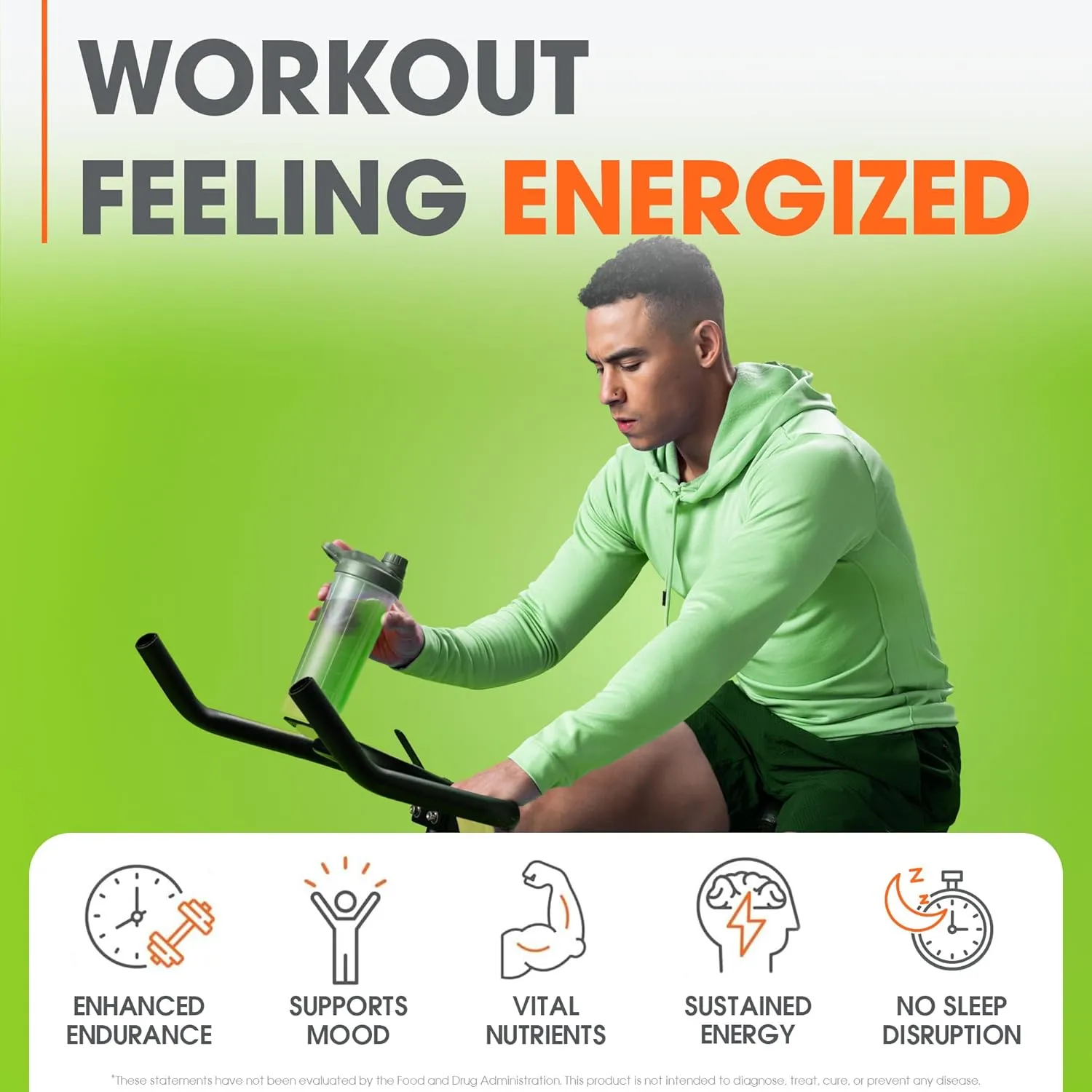 Genius Pre Workout Powder, Sour Apple - All-Natural Nootropic Pre-Workout & Caffeine-Free Nitric Oxide Booster Supplement with Beta Alanine & Alpha GPC - No Artificial Flavors, Sweeteners, or Dyes