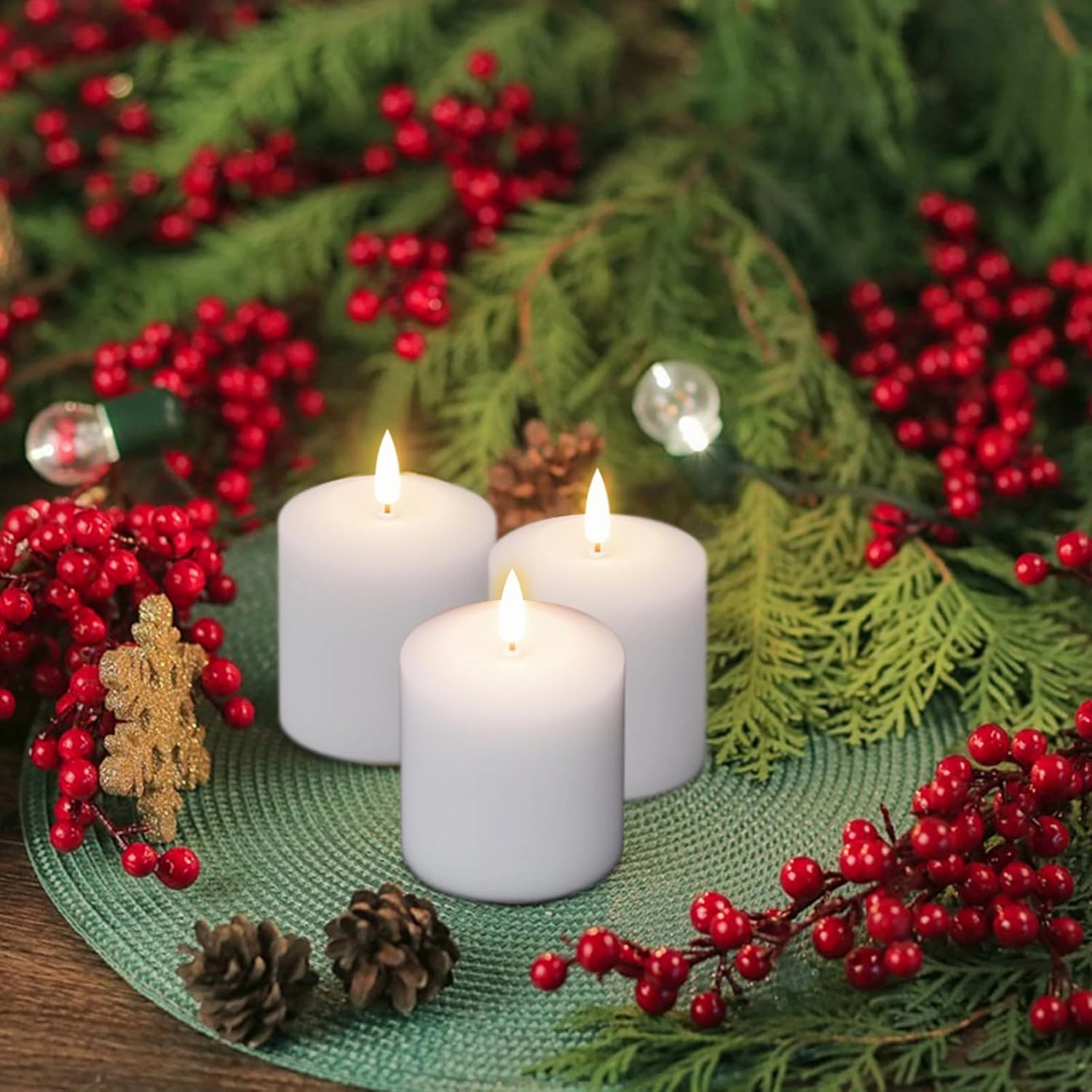 GenSwin Rechargeable Tea Lights Battery Operated, Rechargeable Candles with Remote Timer, LED Tea Lights with Charging Cable, 6 Pack Real Wax LED Votive Candles for Home Decor (White, 2 x 3.2 Inch)