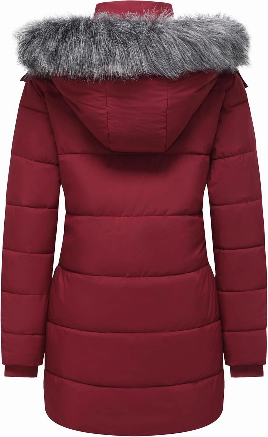 GGleaf Women's Winter Thicken Puffer Coat Warm Snow Jacket with Fur Removable Hood