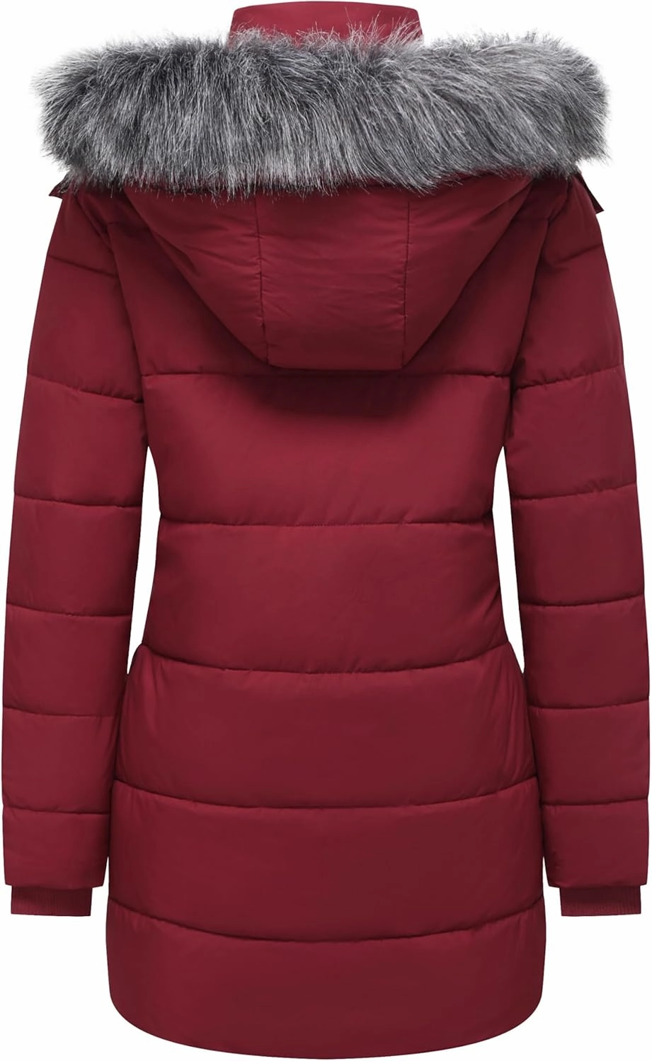 GGleaf Women's Winter Thicken Puffer Coat Warm Snow Jacket with Fur Removable Hood