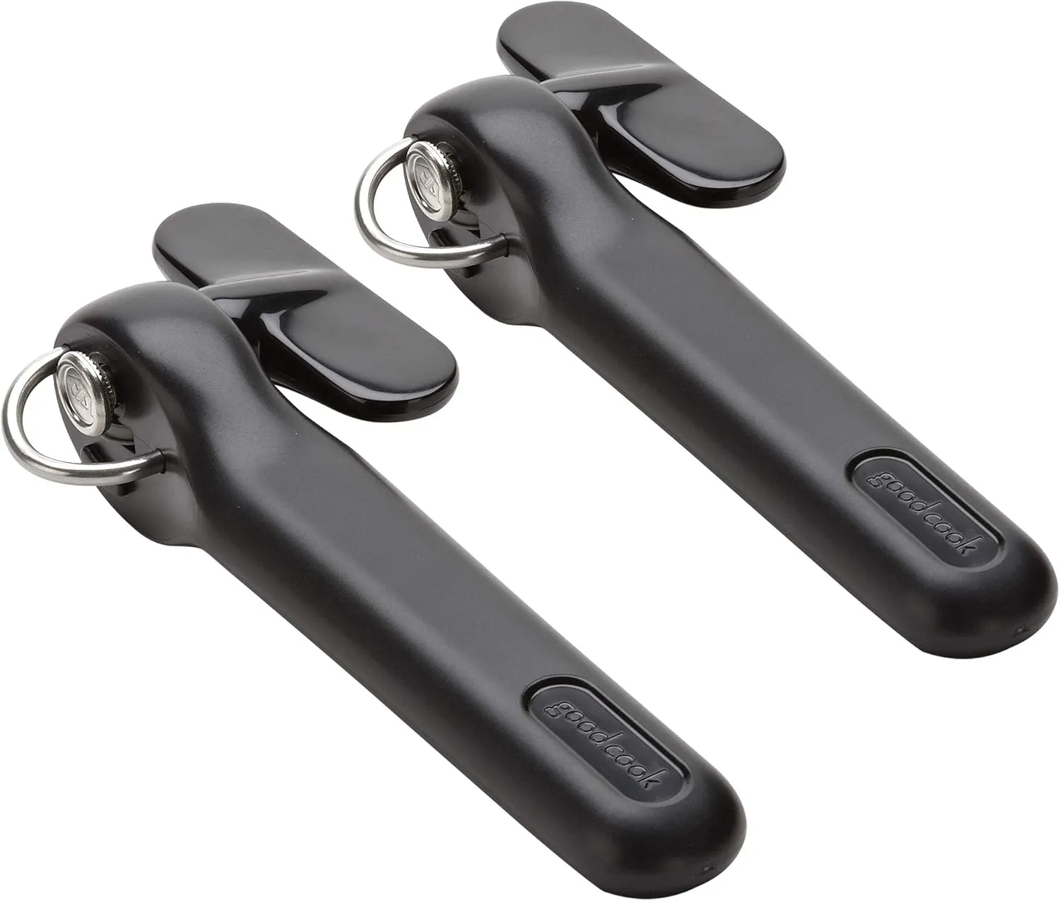 GoodCook Everyday Safe-Cut Manual Can Opener, Set of 2 – Heavy Duty Can Opener with Safe Cut Lid Lifter, Smoothly Cuts & Removes Lids, Hands-Free Lid Disposal, Easy to Use Kitchen Tool