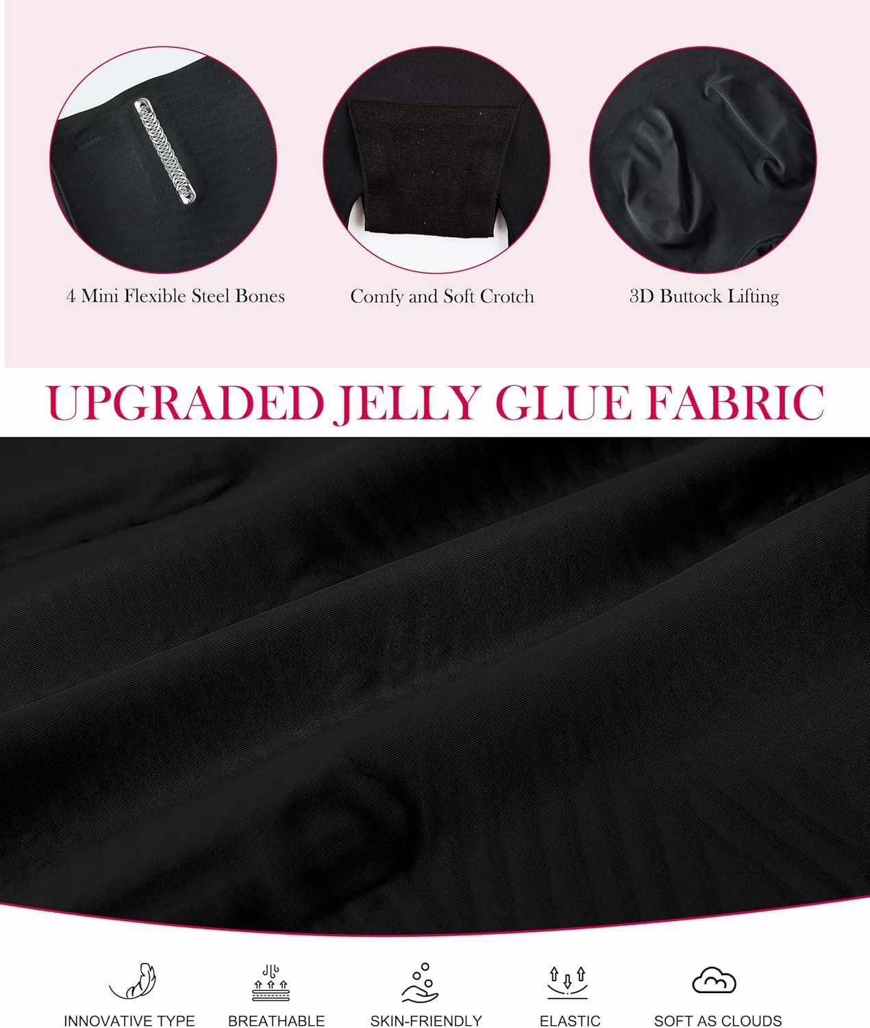 Gotoly Shapewear Tummy Control High Waist Butt Lifting Shapewear Seamless Body Shaper Thigh Slimmer