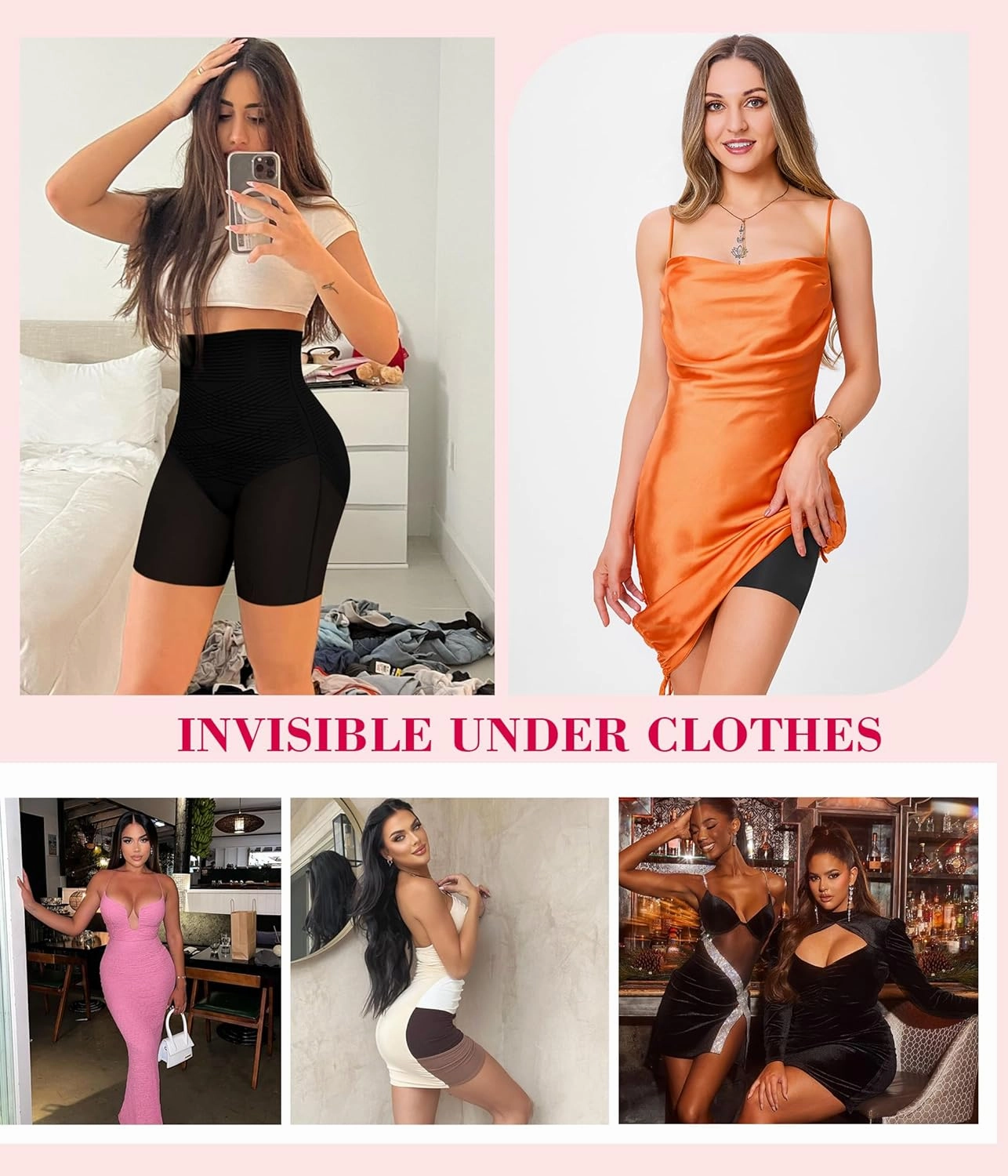 Gotoly Shapewear Tummy Control High Waist Butt Lifting Shapewear Seamless Body Shaper Thigh Slimmer