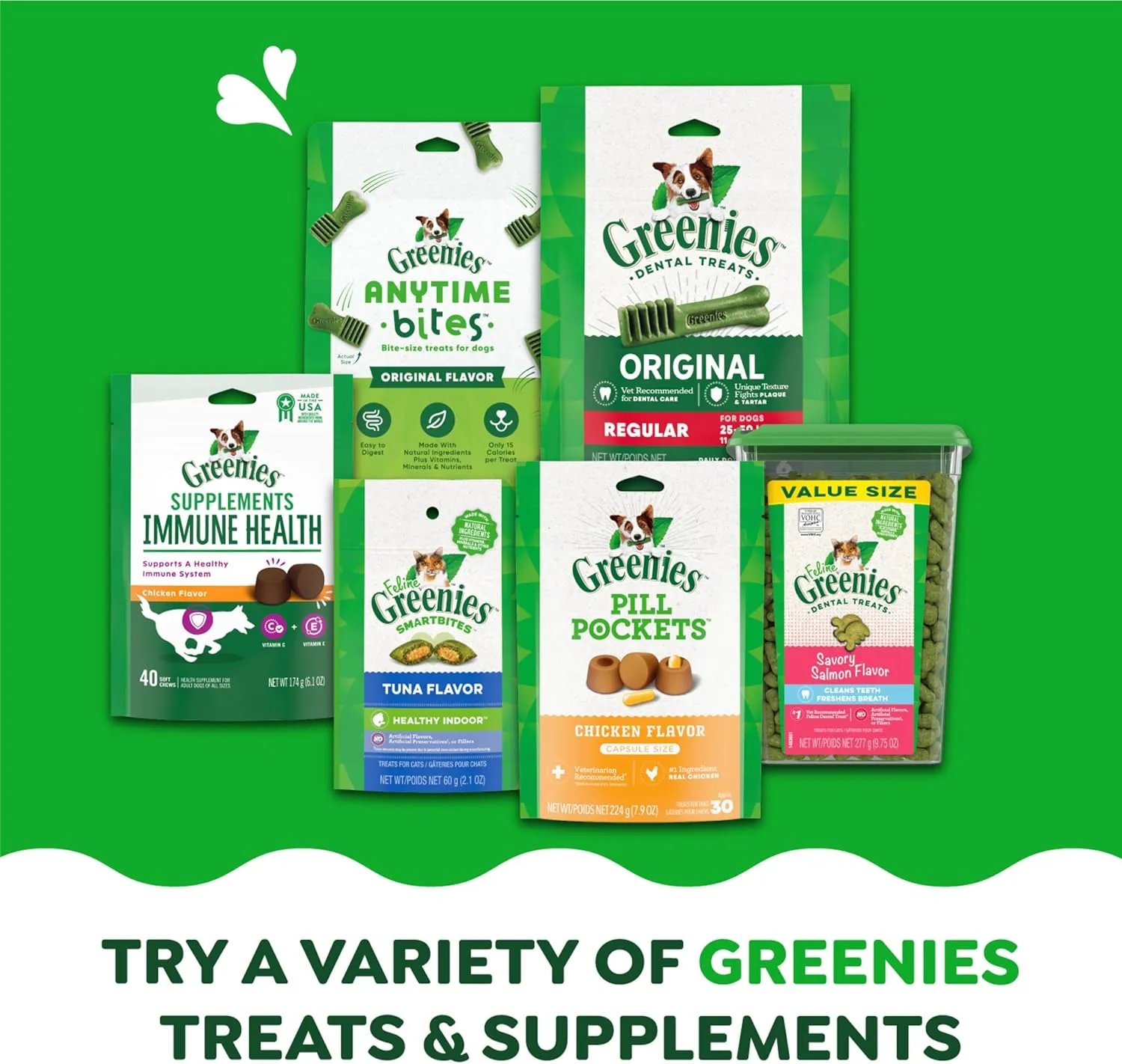 Greenies Weight Management Teenie Natural Dog Dental Care Chews Weight Control Dog Treats, 27 oz. Pack (96 Treats)