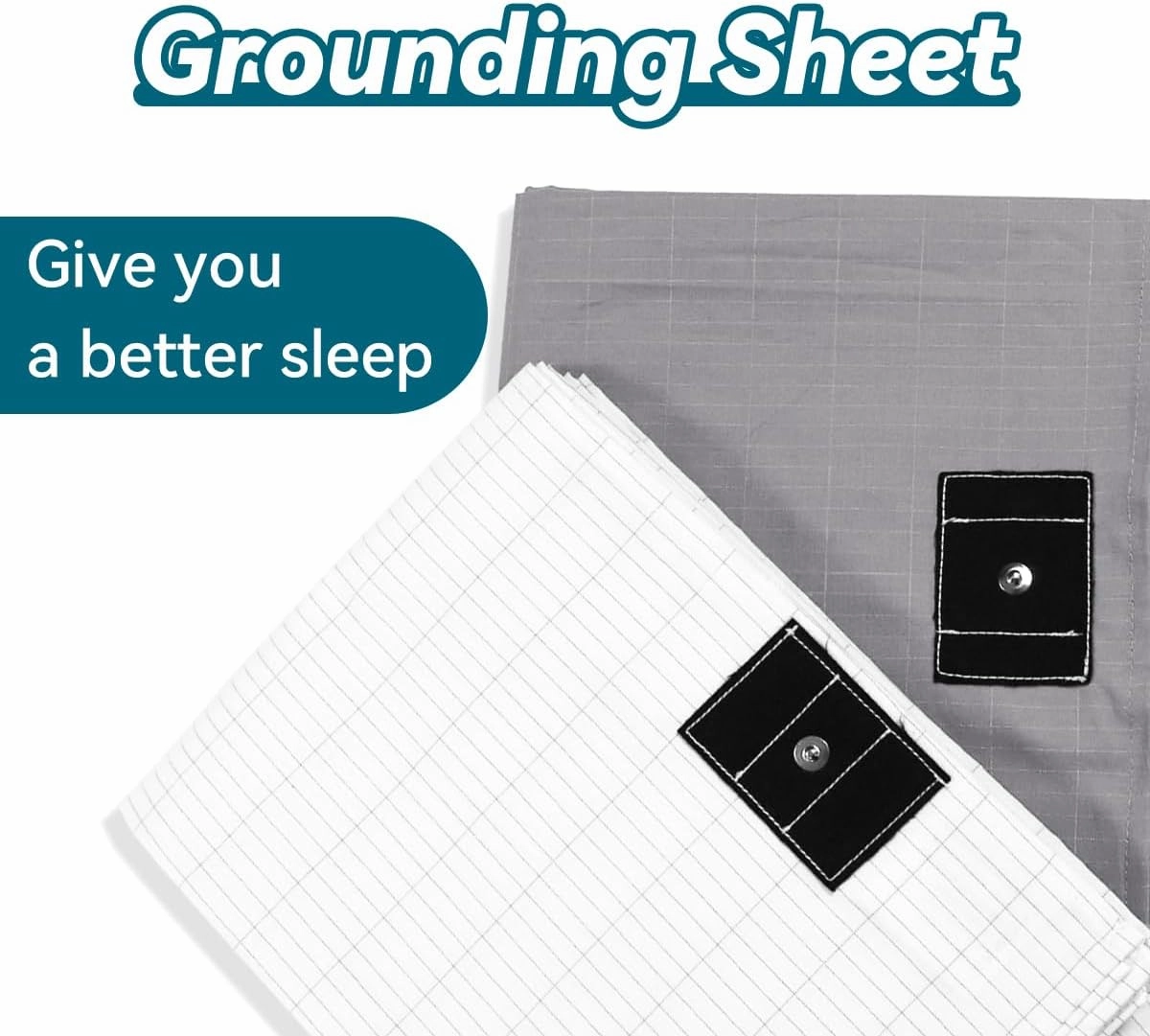 Grounding Sheets - 95% Nature Cotton  5% Silver Fiber - With Grounding Cord, Keep Good Sleep - Natural Healthy (35"x 90", Grey)