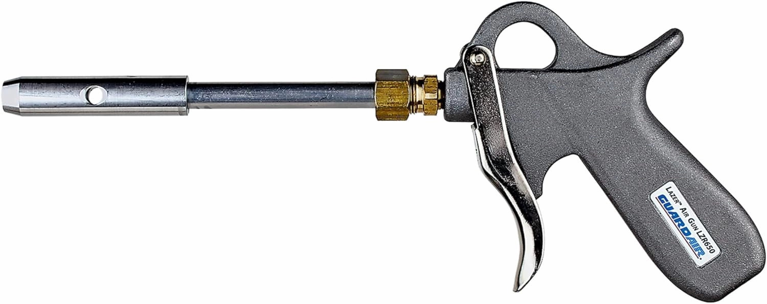 Guardair Lazer Series Pistol Grip Safety Air Gun, Aluminum Venturi Nozzle with 24" Extension, 1/4" FNPT Inlet, Lightweight and All Metal Construction