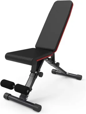 Gym Bench Adjustable Bench Utility Weight Bench for Full Body Workout- Multi-Purpose Foldable Incline/Decline Bench Black