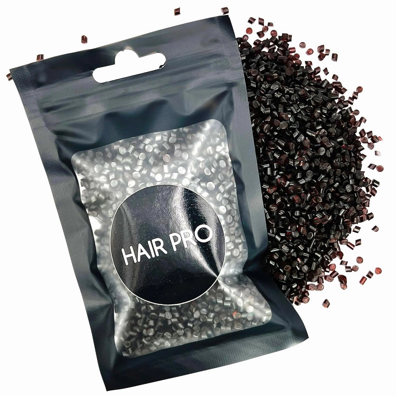 HairPro Italian Keratin Glue Hair Extension Beads for Hair Extension Fusion Keratin Glue Beads Making Wig Tool Fusion I Tip Hair Extensions Original colors (Brown 5.35) (20, Grams)