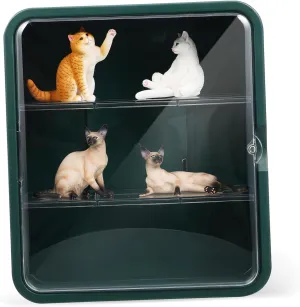 HANABASS Figurine Display Case Space Saving Action Figure Display Stand Shelf Organizer for Collectibles Easy Installation and Versatile Use and