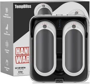 Hand Warmers Rechargeable 2 Packs with 10000 mAh Charging Box, Temperature Control Electric HandWarmers, Portable Pocket Size Heater for Christmas, Outdoors, Hunting, Golf, Sports, Camping Accessories