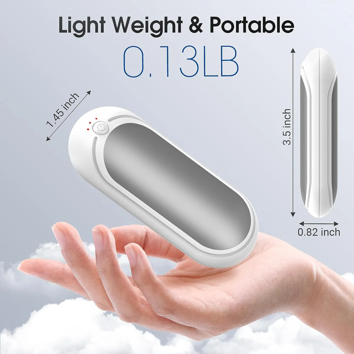 Hand Warmers Rechargeable 2 Packs with 10000 mAh Charging Box, Temperature Control Electric HandWarmers, Portable Pocket Size Heater for Christmas, Outdoors, Hunting, Golf, Sports, Camping Accessories