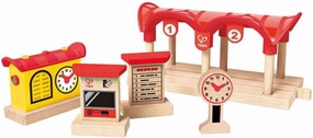 Hape Railway Record Listen & Light Railway Station Train Set