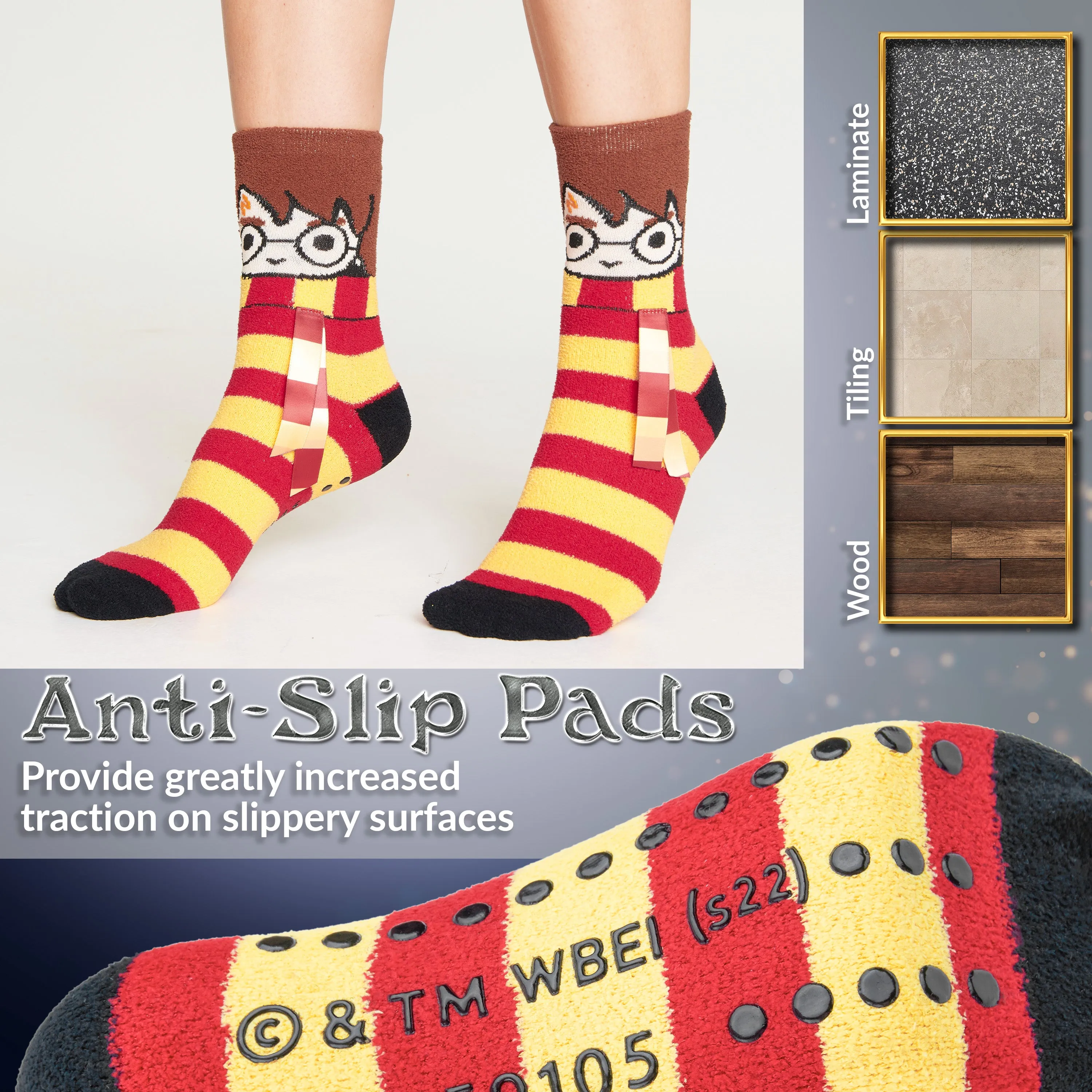 Harry Potter Fluffy Socks Womens, Multipack Slipper Socks