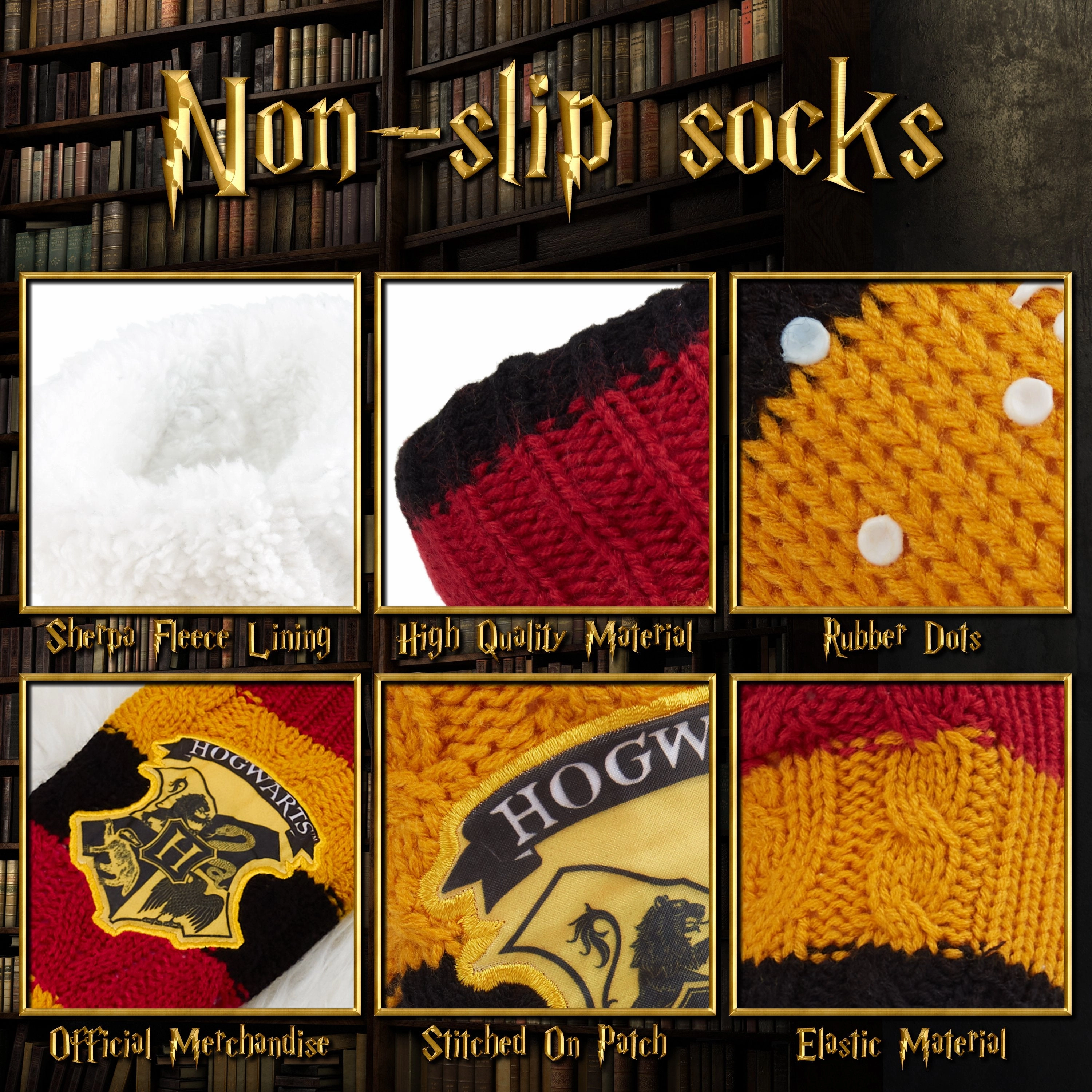 Harry Potter Slipper Socks, Women Knitted Fluffy Socks, Xmas Stocking Fillers
