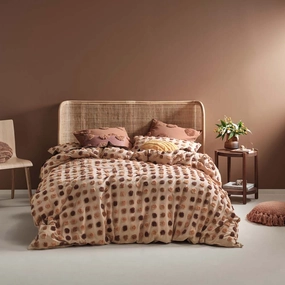 Haze Pecan Quilt Cover Set | Queen Bed
