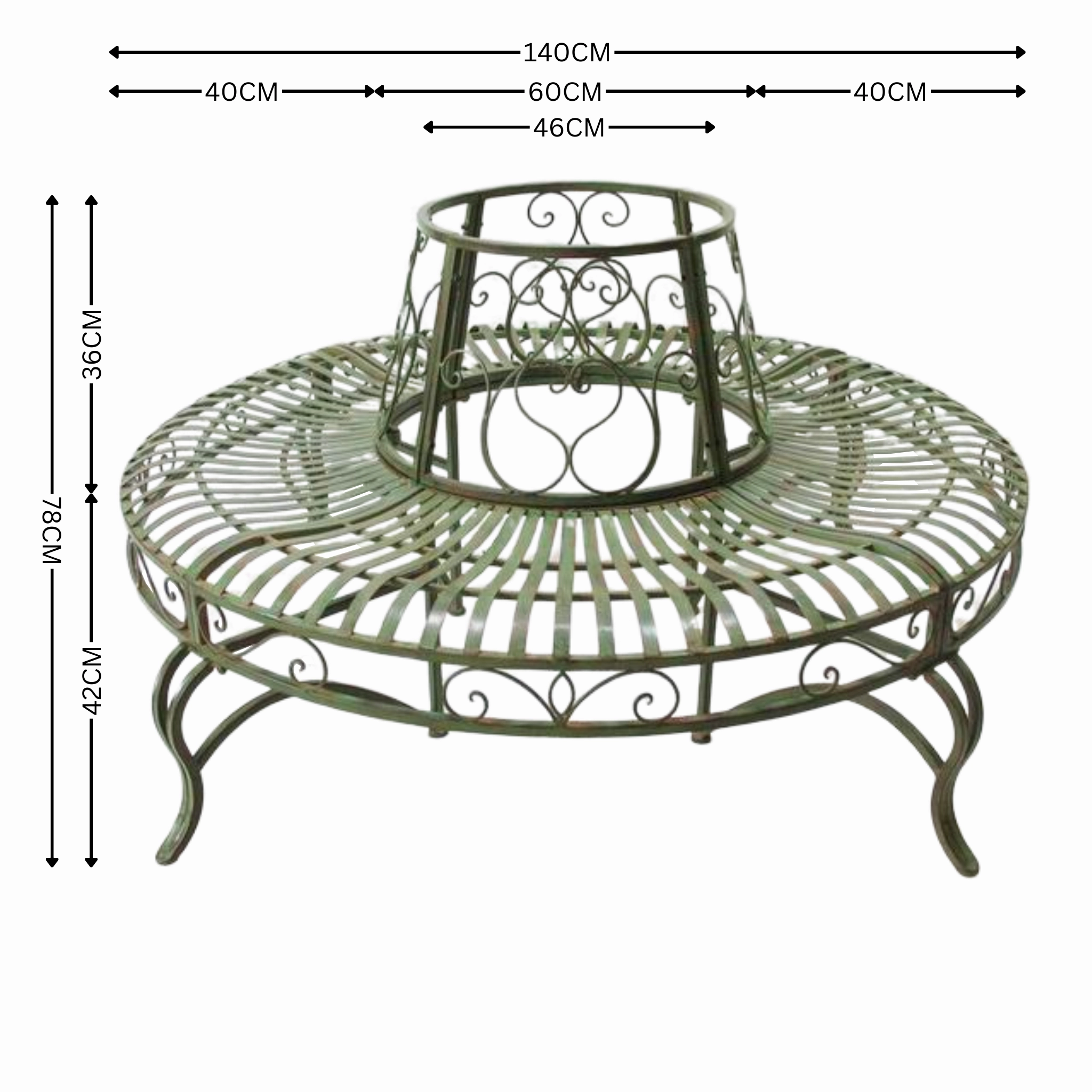 Hazel Tree Surround - Distressed Green