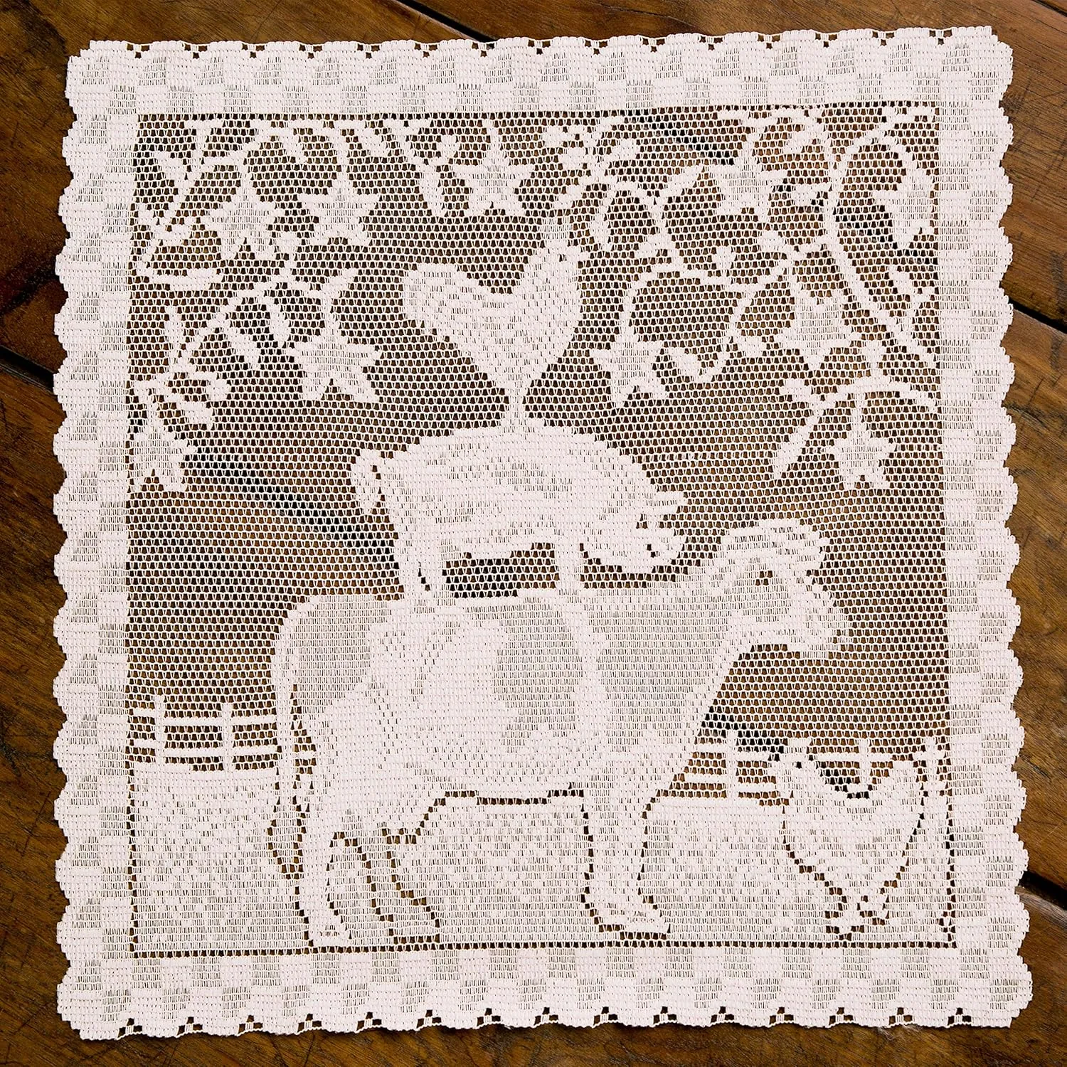 Heritage Lace Farmhouse 14" x 14" Doilies (Set of 4), Natural