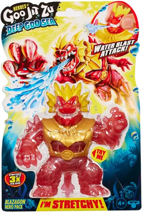 Heroes of Goo Jit Zu Bandai CO42564 Deep Goo Sea Blazagon Action Figure Multi-Coloured