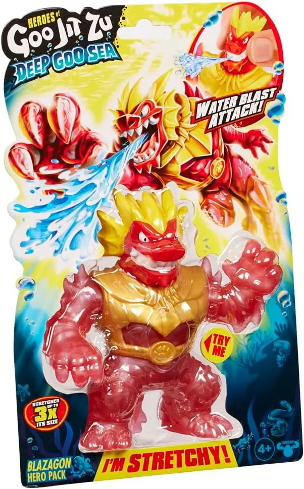 Heroes of Goo Jit Zu Bandai CO42564 Deep Goo Sea Blazagon Action Figure Multi-Coloured