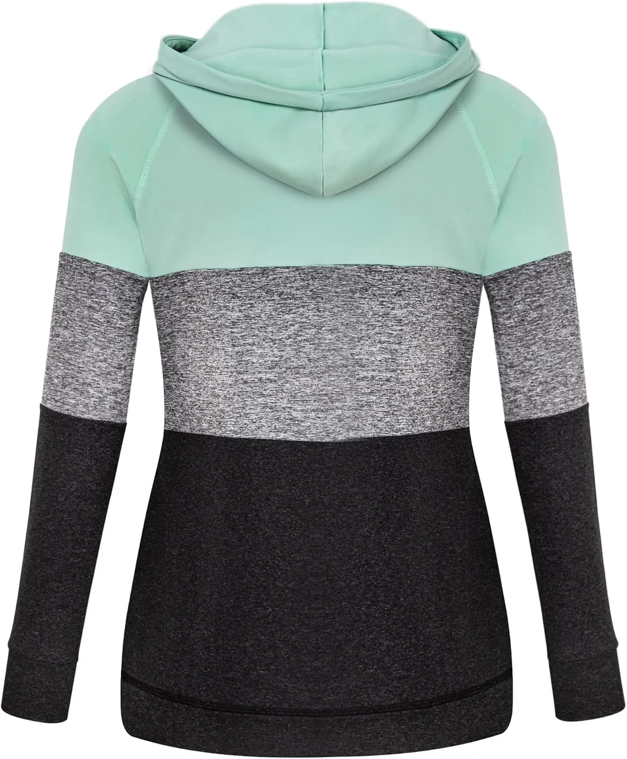 Hibelle Women's Full-Zip Fleece Lined Hoodie Sports Sweatshirts with Handy Pockets & Inside Pocket