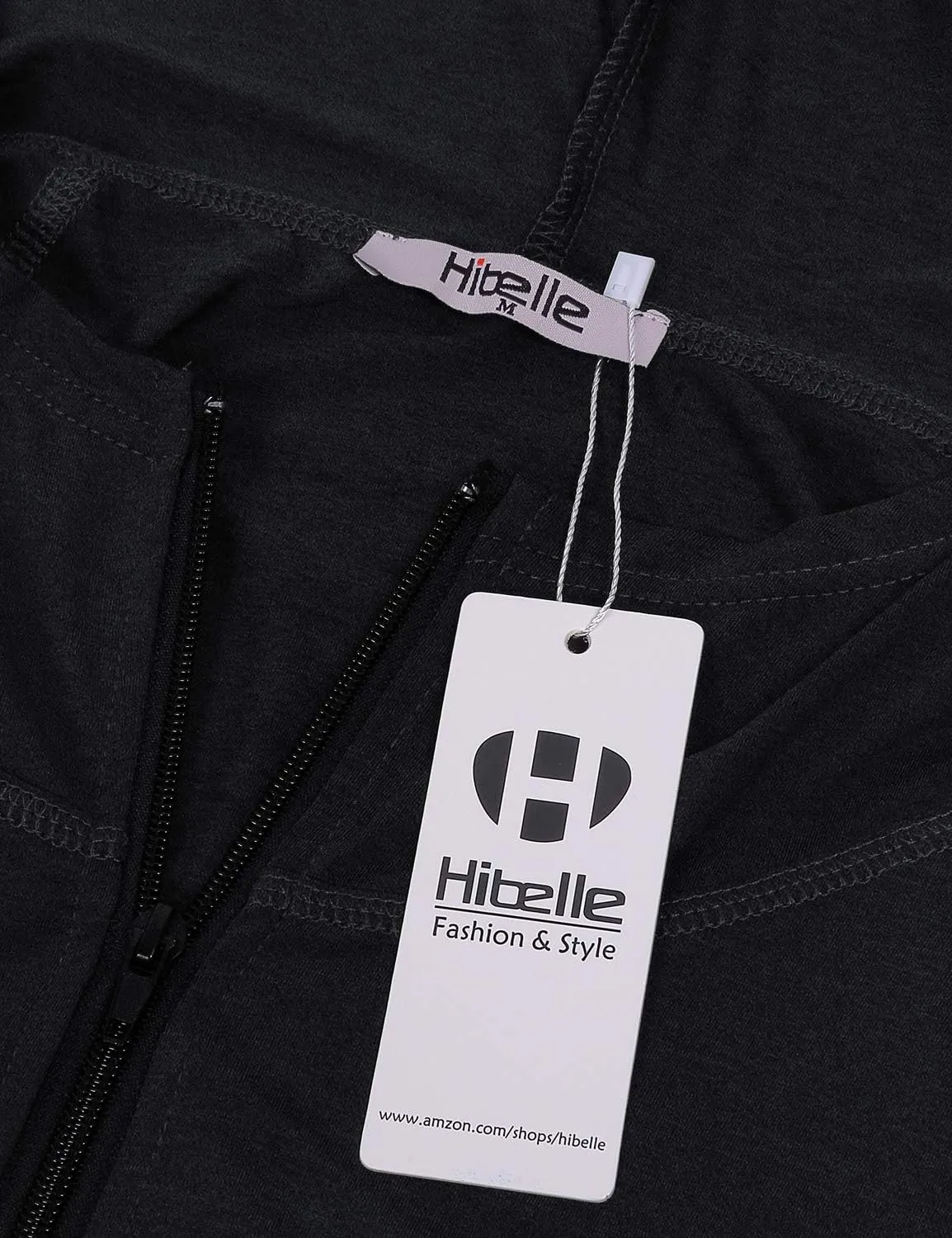 Hibelle Women's Full-Zip Fleece Lined Hoodie Sports Sweatshirts with Handy Pockets & Inside Pocket
