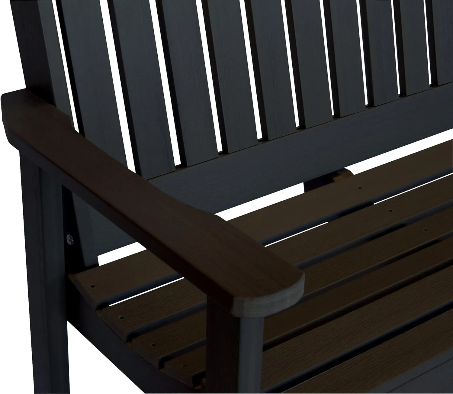 Highwood AD-BENW2-BKE Lehigh Garden Bench, 4 Feet, Black