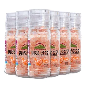 Himalayan Chef Pink Salt Refillable Grinder-Kosher & Natural Certified Himalayan Salt-Excellent Bath Salt 3.53 Oz Each - (Pack of 6)