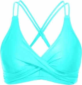 Holipick Women's Twist Front Bikini Tops - Push Up Bathing Suit Top Padded Swimsuit Top