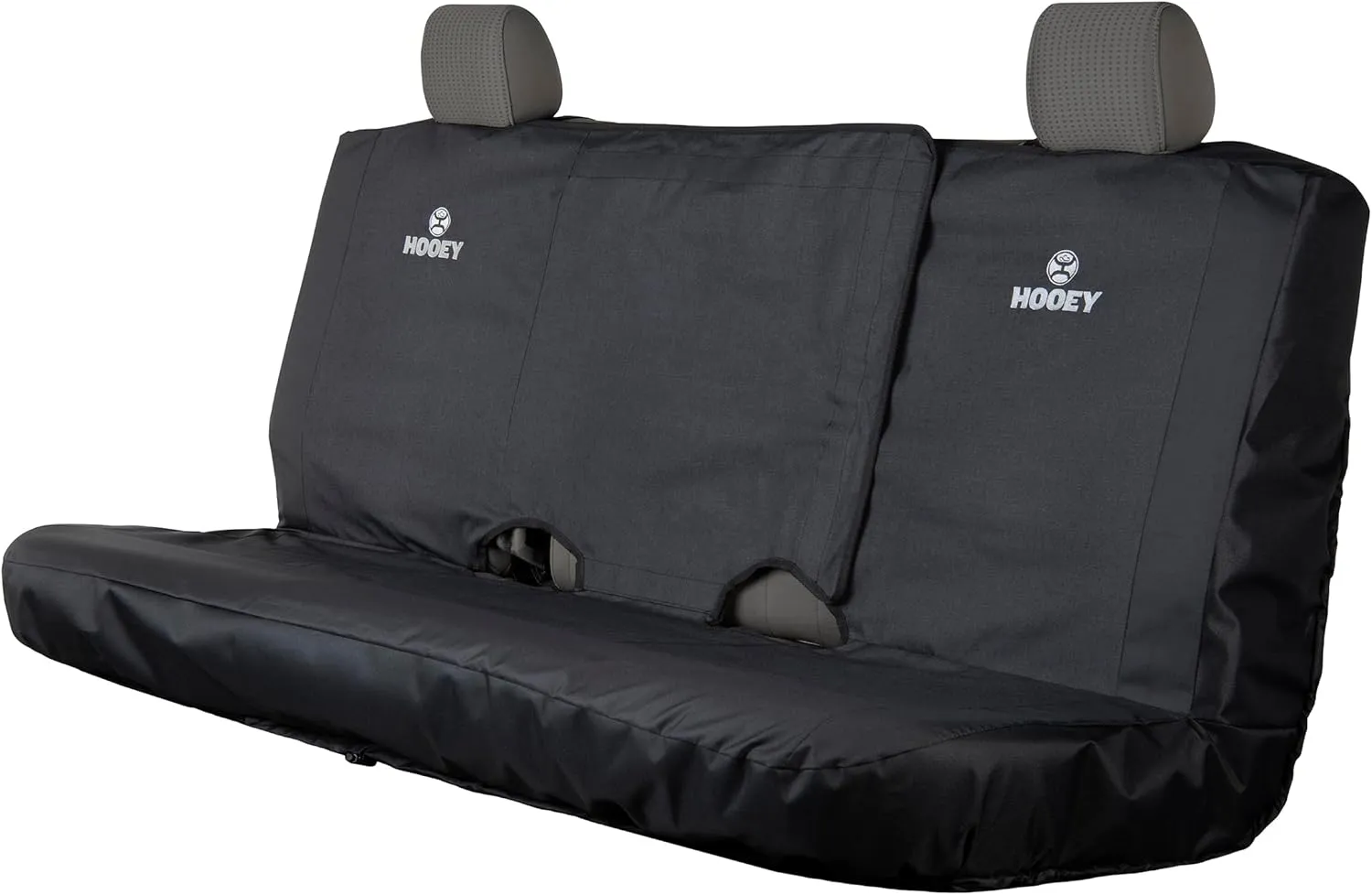Hooey Full-Size Bench Seat Cover, Durable Bucket Seat Protection, Easy to Install Seat Covers for Car, Truck, Van, SUV, Heather Black