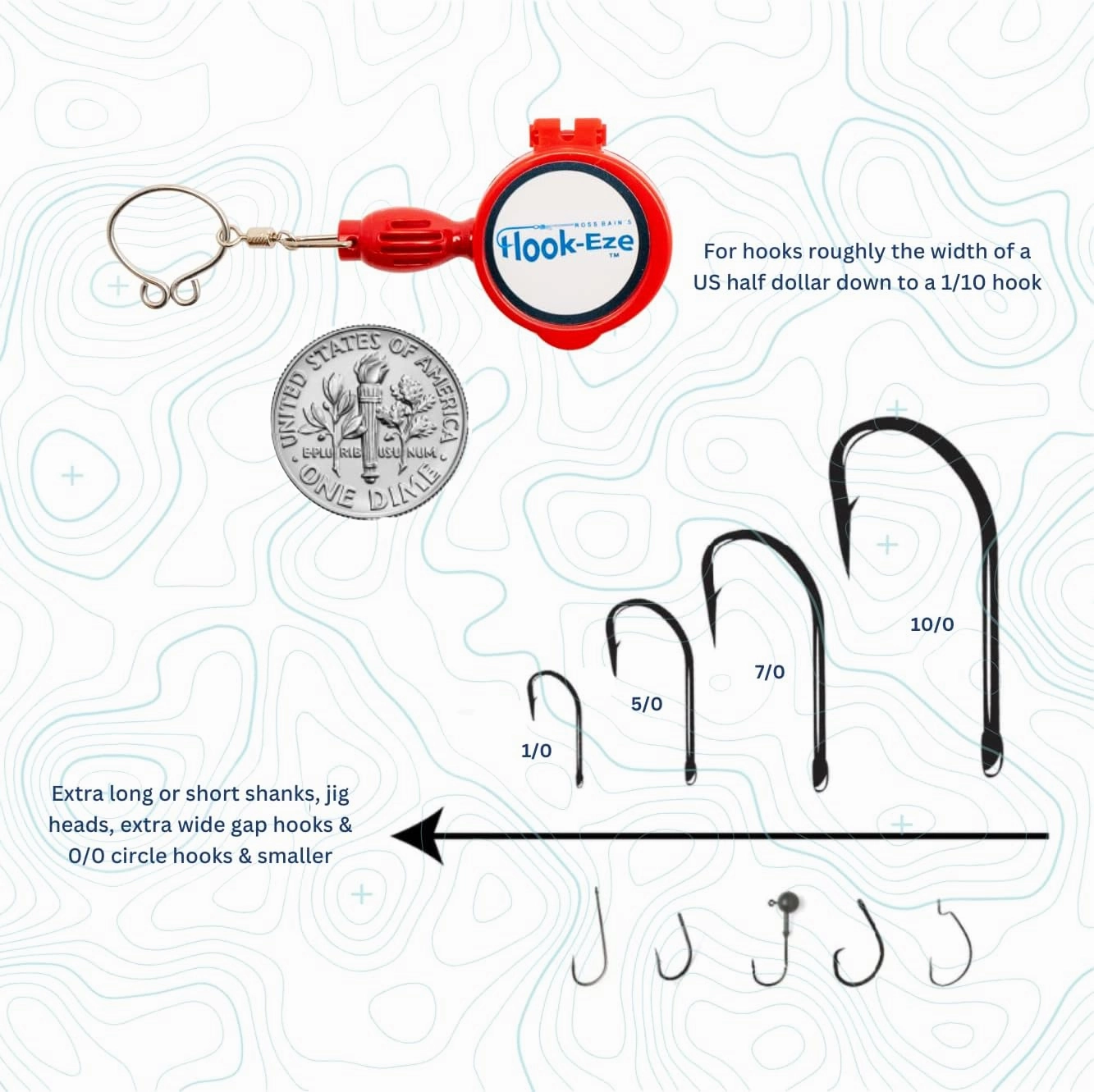 HOOK-EZE Fly Fishing Accessories - Fishing Knot Tying Tool for Tying Fishing Line to Hooks - Fishing Gear and Equipment, Gadget to Tie Knots Quick and Easy - Fishing Gifts for Men