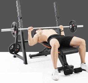 Household Multifunctional Dumbbell Bench Stands Squat Rack Bench Bench Set Home Fitness Equipment Multifunction Bench Set for Weight Lifting Barbell