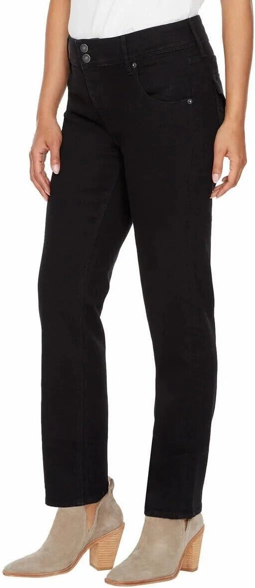 HUDSON Women's Mid-Rise Slim Straight Leg Jeans