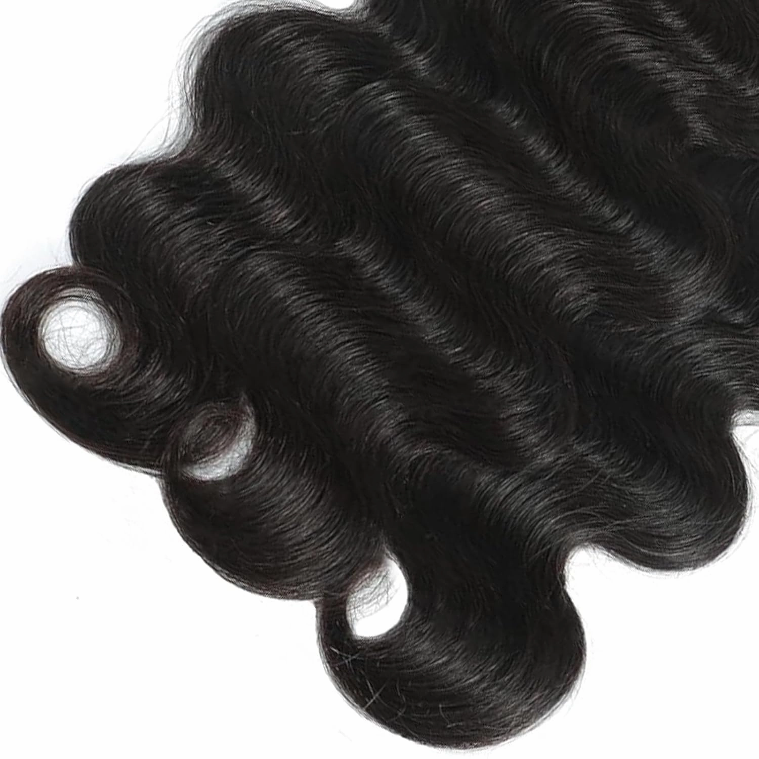 Human Hair Bundles Natural Black Color Brazilian Unprocessed Virgin Human Hair Quick Weave Extensions (26 28 30 Inch Natural Body Wave)