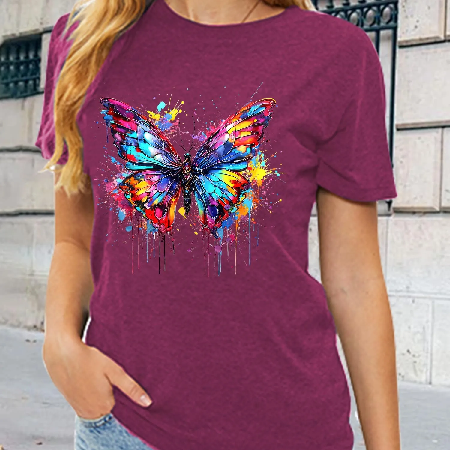 Hummingbird Shirt for Women Funny Women's Flower Graphic Tees Cute Bird Lover Short Sleeve Shirts ﻿