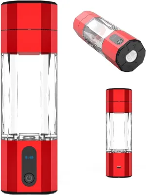 Hydrogen Water Bottle, Portable Hydrogen-Rich Water Cup, Rechargeable Hydrogen Rich Water Glass Cup Water Ionizer Machine, for Home and Daily Drinking